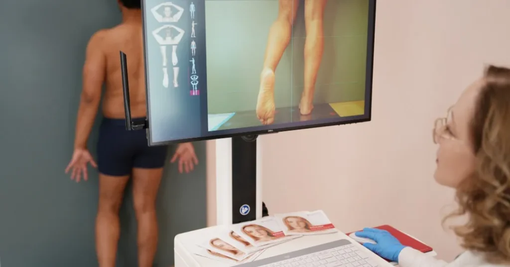 FotoFinder total body photography used during a comprehensive skin cancer screening and mole mapping exam.